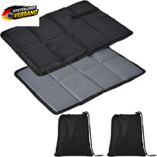 2er Outdoor Sitzkissen Faltbar Wasserabweisend Wanderung Camping Schwarz Grau