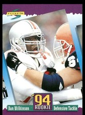 1994 Score #293 Dan Wilkinson Rookie RC Cincinnati Bengals football card. rookie card picture