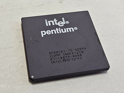 Intel Pentium 75MHz, SZ994, BP80502-75, Socket 5/7 - Vintage Processor, P06