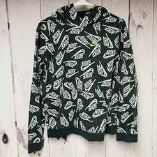 Nike Pullover Hoodie Sweatshirt Swoosh Logo Youth Size XL All Over Print