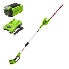 Greenworks 40V 20" Cordless Pole Hedge Trimmer, 2.0Ah Battery & Charger Incl