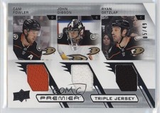2021 Premier Triple Jersey Relics 5/49 Cam Fowler John Gibson Ryan Getzlaf 1ss3