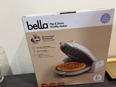 Bella Flip-N-Store Belgian Waffle Maker, Evergood  Ceramic Nonstick Coating, Fit