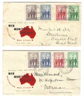 Stamps Australia 1940 set of 4 AIF issues official FDC PMK NEUTRAL BAY NSW 2 LOT