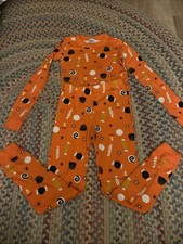 Hanna Andersson Halloween Candy Orange Pajamas Size 8 Unisex Organic