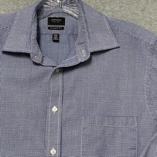 Men's Arrow Long Sleeve Button Down Blue Shirt Wrinkle Free 15-15.5 32/33 READ