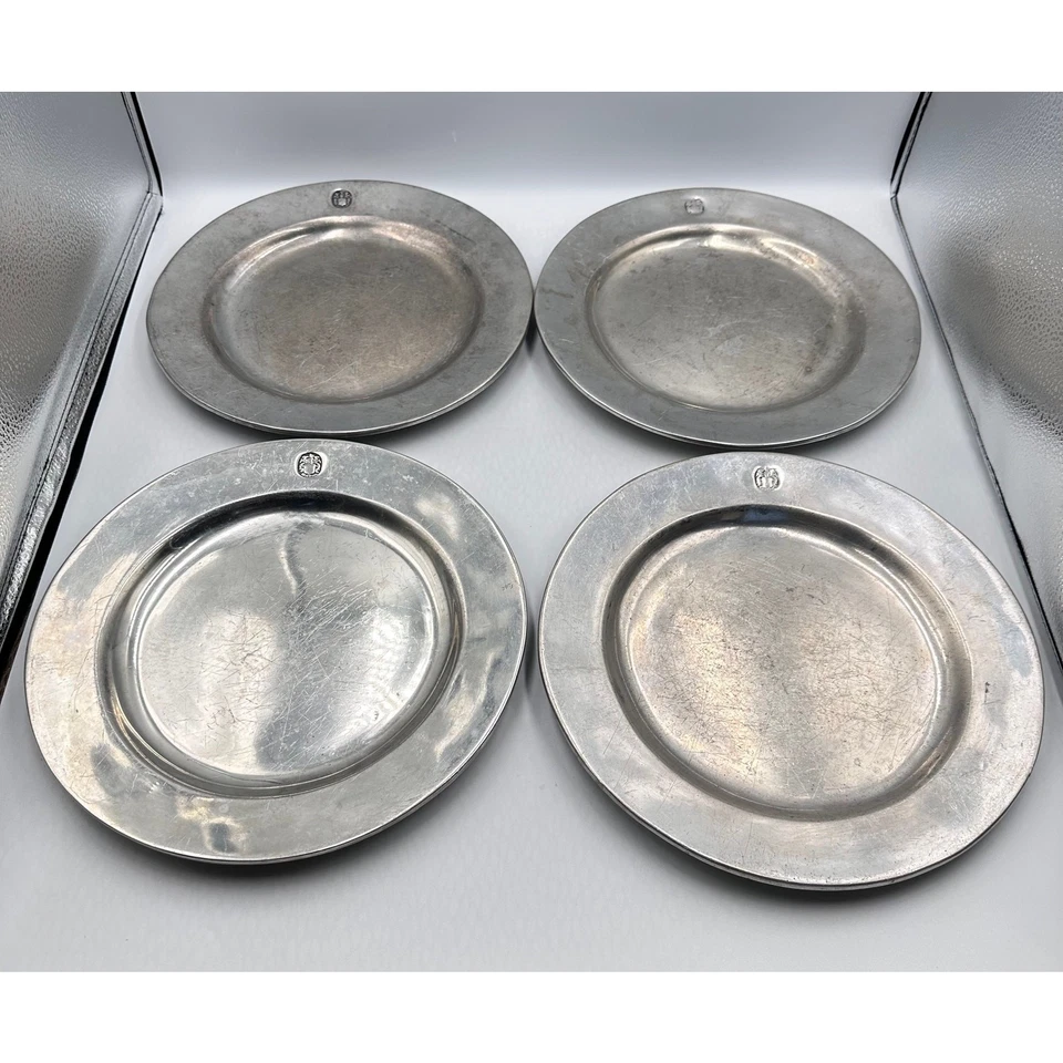 Platos de cena de colección 4 - Wilton Armetale peltre cresta de libertad colonial de 10,5" Foto 2 de 4