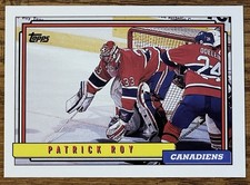 Patrick Roy 1992-93 Topps Hockey Card #508 Montreal Canadiens NHL HOF Free Ship