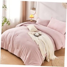 Twin Comforter Set with Sheets 5 Pieces, Pink Twin Comforter Set for College