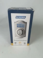 Schlage BE365VCAM619 Camelot Keypad Deadbolt - Satin Nickel UNSEALED