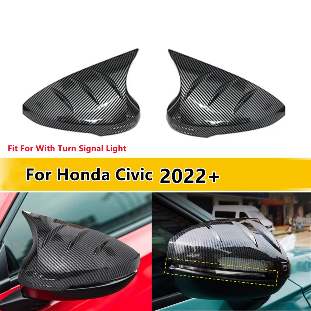 For 2022-25 Honda Civic Rearview Side Mirror Cover Trim With Signal Set Replace