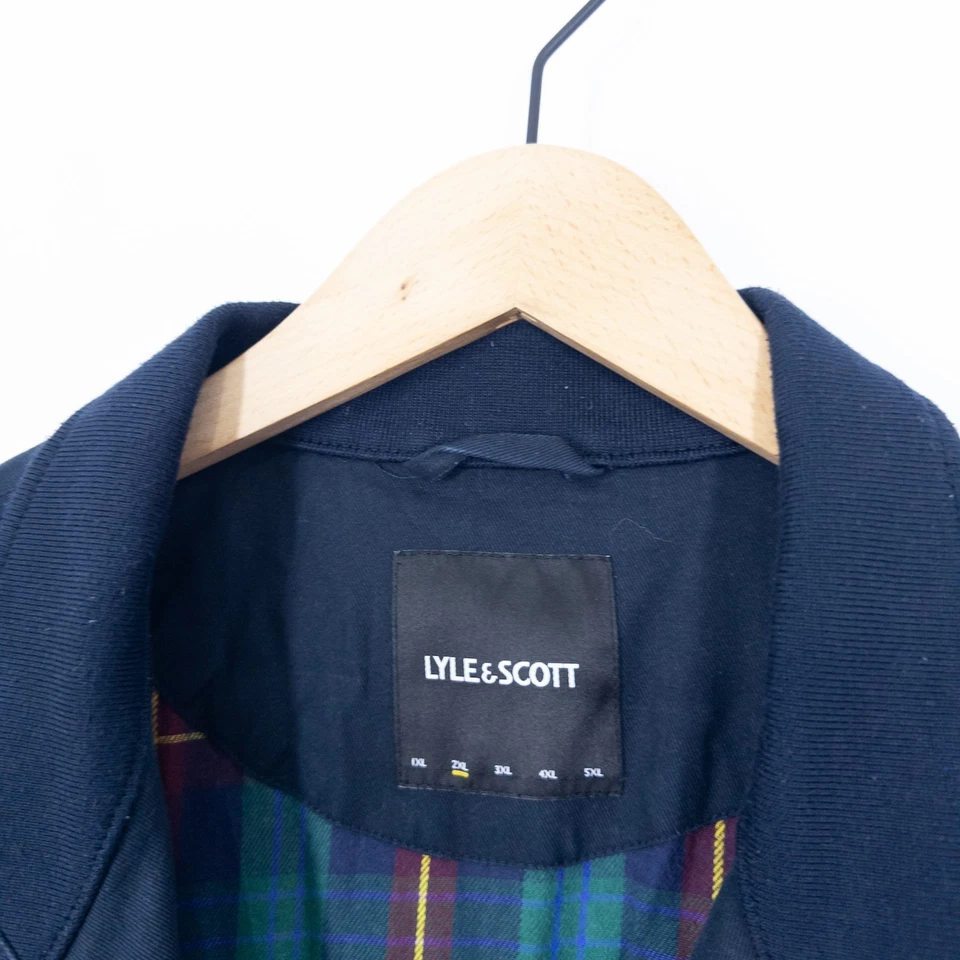 Chaqueta Lyle & Scott Harrington Talla 2XL Azul Marino Cremallera Completa Algodón Bombardero Foto 4 de 4