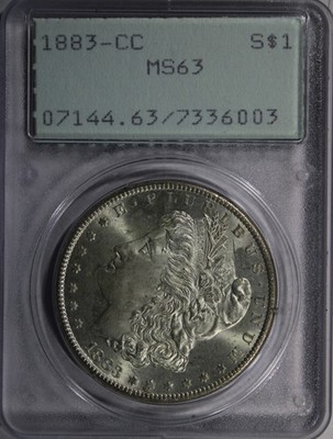 1883 CC Morgan Silver Dollar  PCGS MS63  Rattler