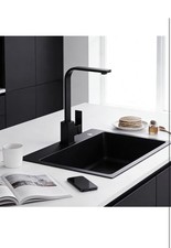 Matt Black Square Kitchen Tap Monobloc Matt Black Sink Taps for Kitchen Mixer