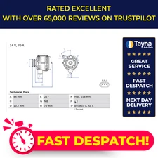 Alternator fits TOYOTA HILUX Mk3 3.0D 97 to 98 1KZ-TE Bosch 2706067030 Quality