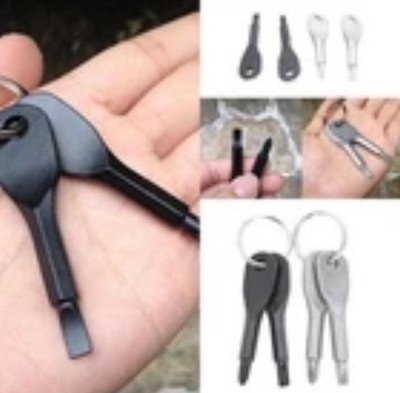EDC Mini Keychain Screwdriver Set Phillips Flat Head Portable Tool