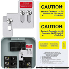 Generator Interlock Kit for Square D QO or Homeline 100 or 125 Amp Panels, 3/4 t