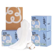 100 Organic Large Pads Ultra Thin Heavy Flow Wings Super Absorbent 48 Ct