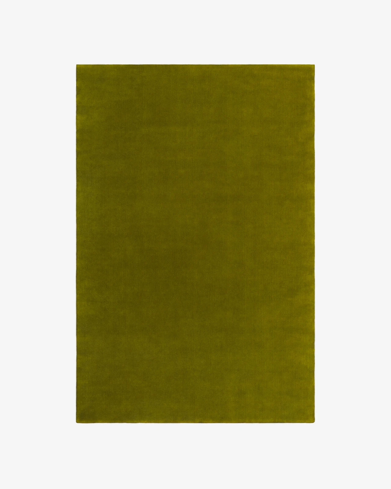 Solid Moss Green Wool Rug Modern Olive Green Hand-Tufted Plush Soft Area Carpet