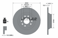 2X Bremsscheibe Hinterachse FüR Audi Ford Seat Skoda Vw Cupra A3 Sportback
