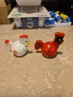 2 Vintage Fisher Price Little People Chicken Rooster  Farm Animals Hong Kong #3