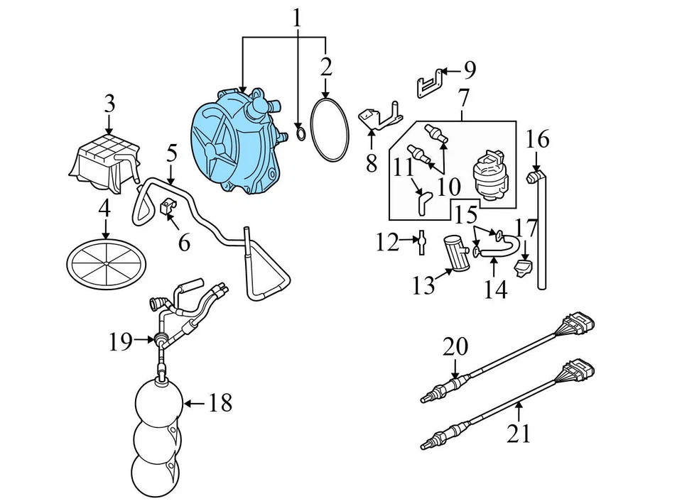 2005-2009 AUDI A4 QUATTRO 2.0L - Brake Vacuum PUMP 06D145100E - Image 4 of 4
