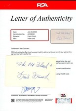 Frankie Frisch PSA DNA Loa Signed 3x5 Index Card Cardinals Autograph