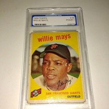 1959 Topps WILLIE MAYS #50 Pro grading 1 Poor