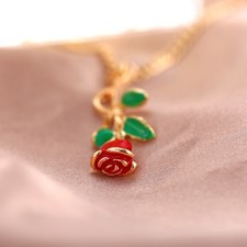  Blooming Rose Charm Everyday Wear Pendentif Fleur Collier Fleurs