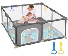 Baby Playpen, 47" 47" Play Pens for Babies and Toddlers, Safe Anti-Fall Play ...