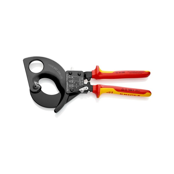 Knipex 95 36 280 Kabelschneider (Ratschenprinzip) Isoliert Mit-image