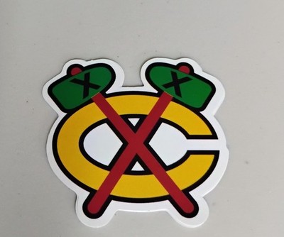 Custom NHL Chicago Black Hawks Logo Vinyl Sticker 2''