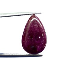 8.75 Cts Natural Ruby 17x11mm Pear Cabochon Unheated Loose Rich Red Gemstone
