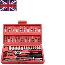 46-teiliges Steckschlüsselsatz: Robustes Werkzeugset für Heimwerker & Autopflege