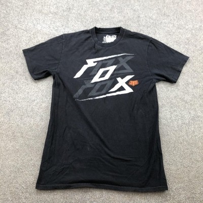 Fox Racing Shirt Mens Medium Black Graphic Tee Motocross FOX Logo