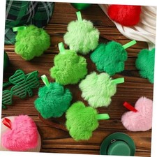 12 Pcs St. Patrick's Day Ornaments for Tree 3.14 Inch Furry Shamrocks