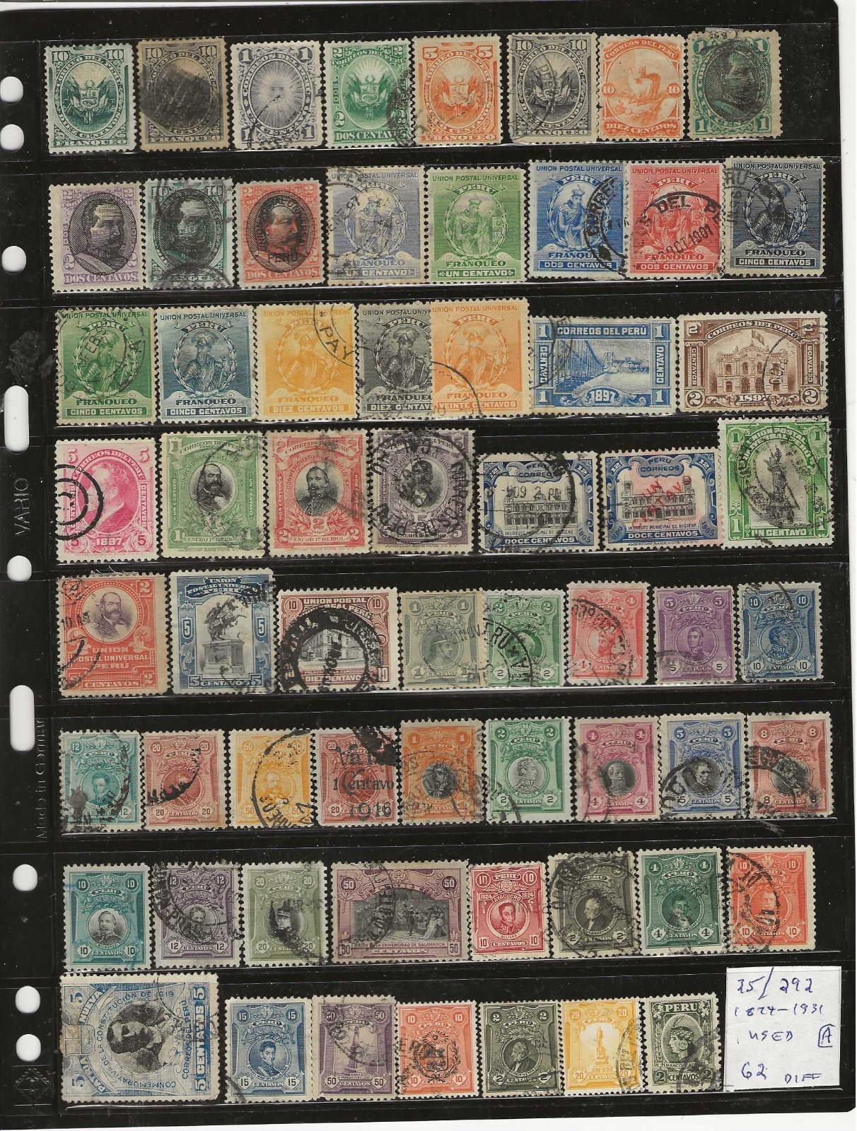 PERU Classics...Sc #25/292...Used...1874/1931...62 Different