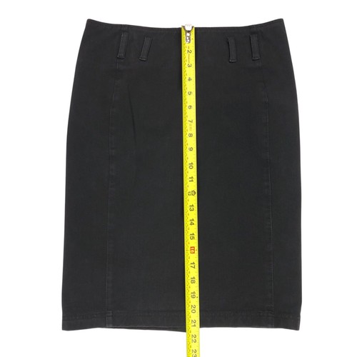 Gonna midi Prada Linea Rossa taglia IT 38 US taglia 4 twill nero chiaro/sbiadito - Foto 11 di 11