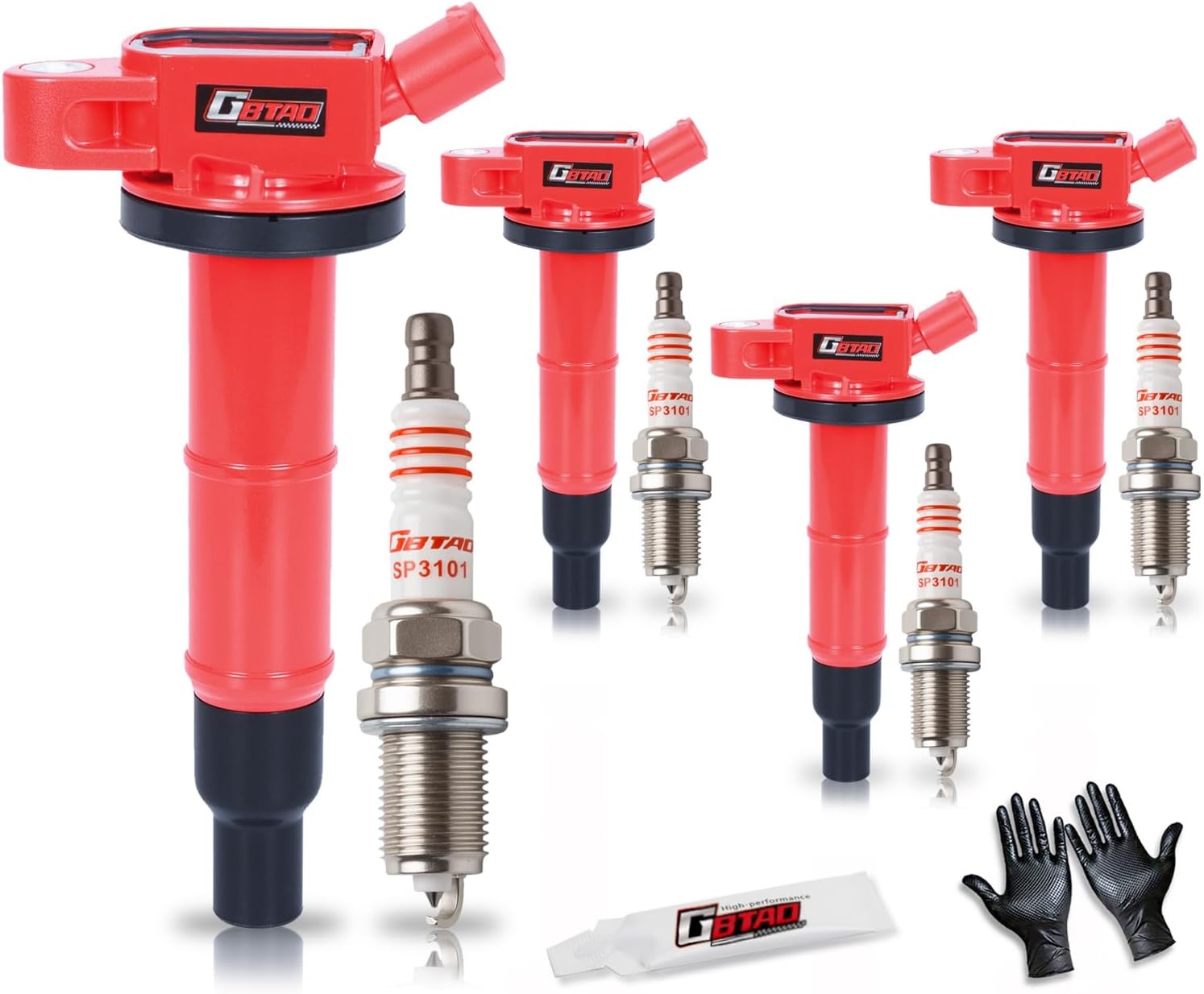 Set of 4 Ignition Coil Pack and Iridium Spark Plug for 2.4L 2002-2009 Toyota Cam