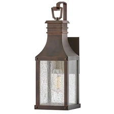 Hinkley Lighting Beacon Hill Outdoor 1 Light Wall Mount, Copper/Clear - 17460BLC