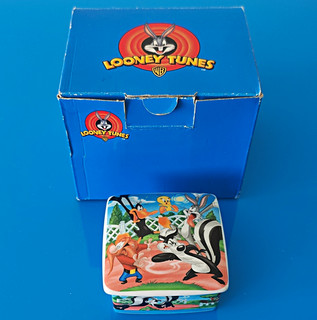 Wedgwood Looney Tunes Porcelain Square Trinket Box with Lid Multicolour