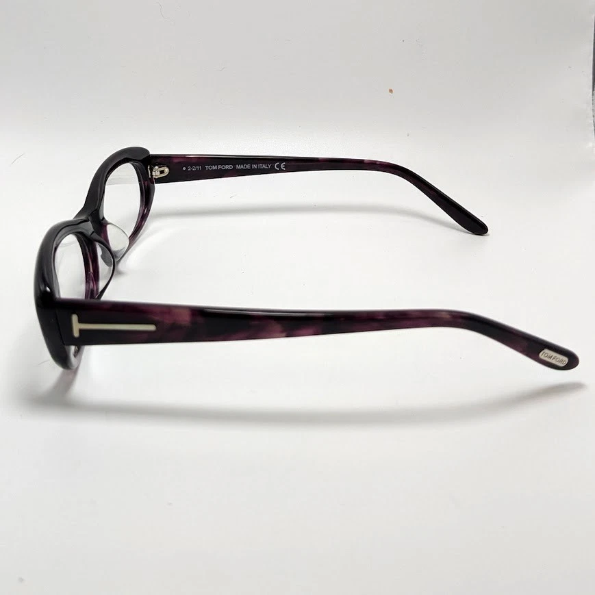 Marco de gafas retro Tom Ford TF5180 púrpura tortuga para mujer 53/16/135 nuevo Foto 3 de 4