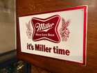 Vintage 1978 Miller High Life Miller Time Beer Metal Sign 16" x 10"