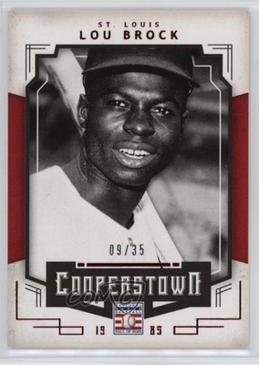 2015 Panini Cooperstown Red 9/35 Lou Brock #62 HOF n8a