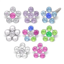 STUDEX Medical Flower Piercing Earrings Ø5mm - Silver Plated