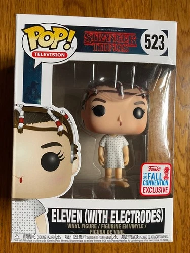 Funko Pop! Stranger Things Eleven (With Electrodes) #523 2017 Fall Convention Ex