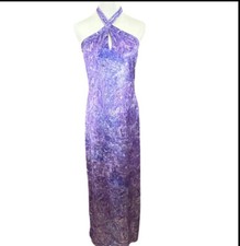 Women s Gunne Sax Vintage 90 s Purple Velvet Prom Evening Dress 9/10