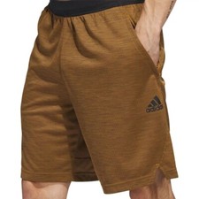 Adidas Men's Axis Knit 3.0 Performance Athletic Shorts Bronze Size X-Small
