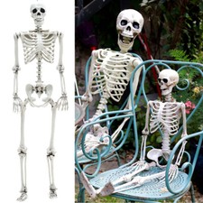 Large 5FT Human Skull Skeleton Poseable Halloween Horror Hanging Graveyard Props