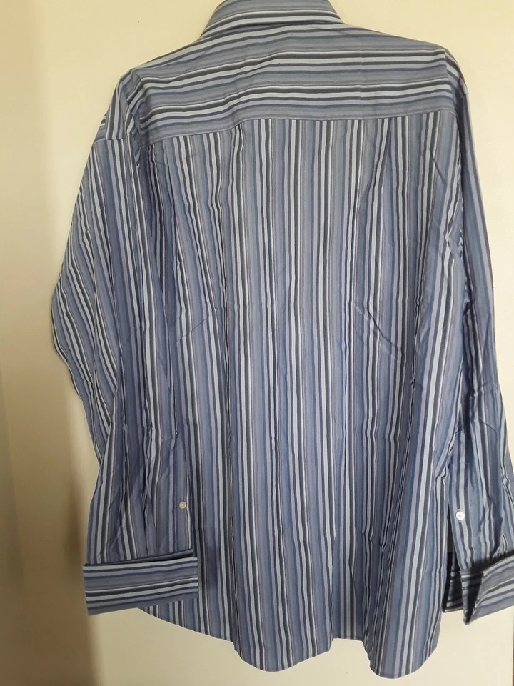 NUEVO CON ETIQUETAS BCBG Attitude Camisa Para Hombres XL 17 34/35 Para Hombres Rayas Manga Larga Botón Delantero  Foto 3 de 3